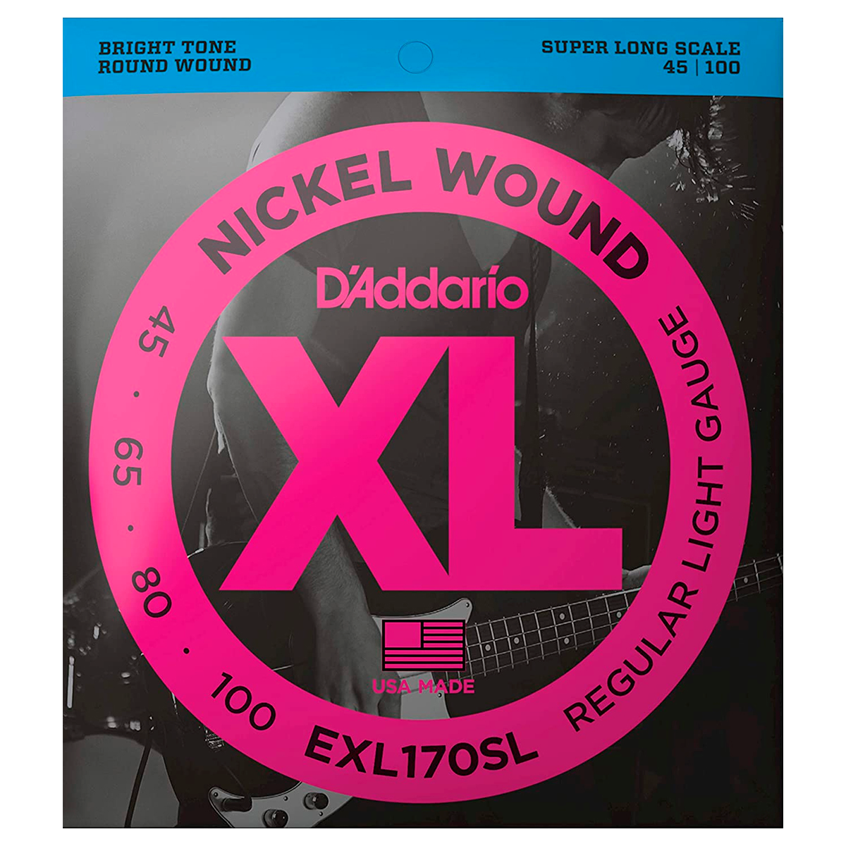 Daddario Exl170sl Juego 4 Cuerdas P/ Bajo De 4 Cuerdas 45-100