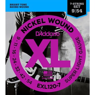 Foto 1 | Daddario Exl120-7 Paq Cuerdas P/ Guitarra De 7 Cuerdas 9-54