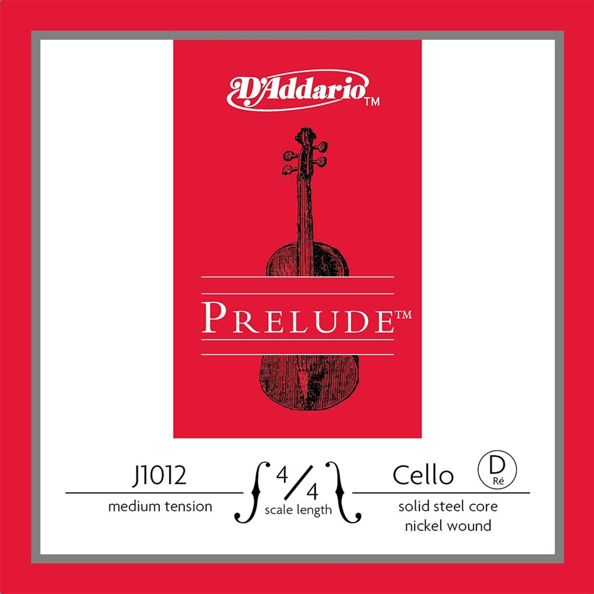 Daddario J1012 4/4m Cuerda Individual Re Para Violonchelo Escala 4/4