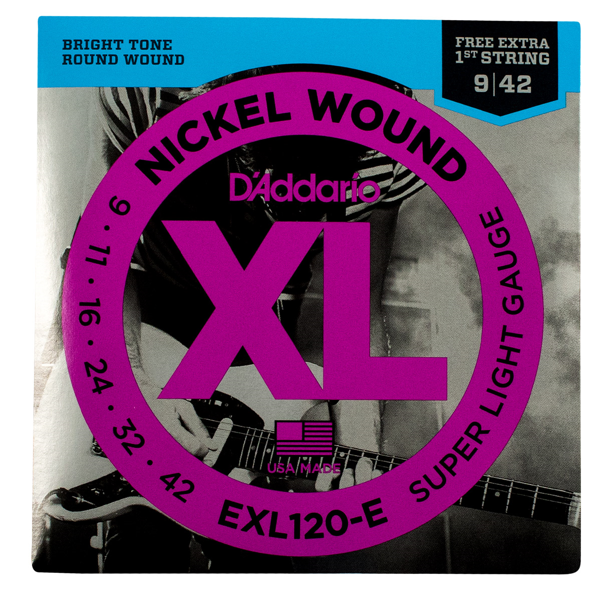 Cuerda para Guitarra Eléctrica D'Addario EXL120-E