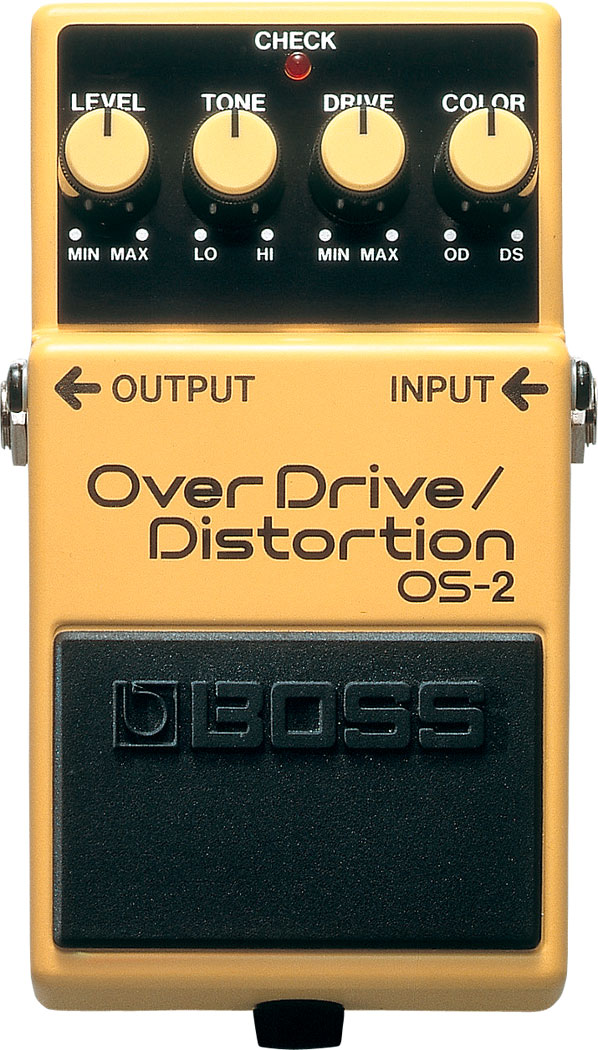 Pedal de Efecto Boss Overdrive/Distortion OS-2 Amarillo