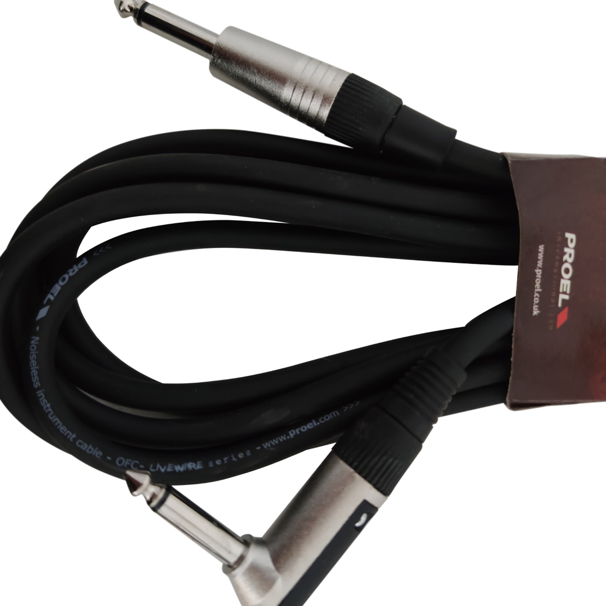 Cable para Instrumento Proel LW GC120LUu03 6.3 mm Mono Recto a 6.3 mm Angulado 3 m