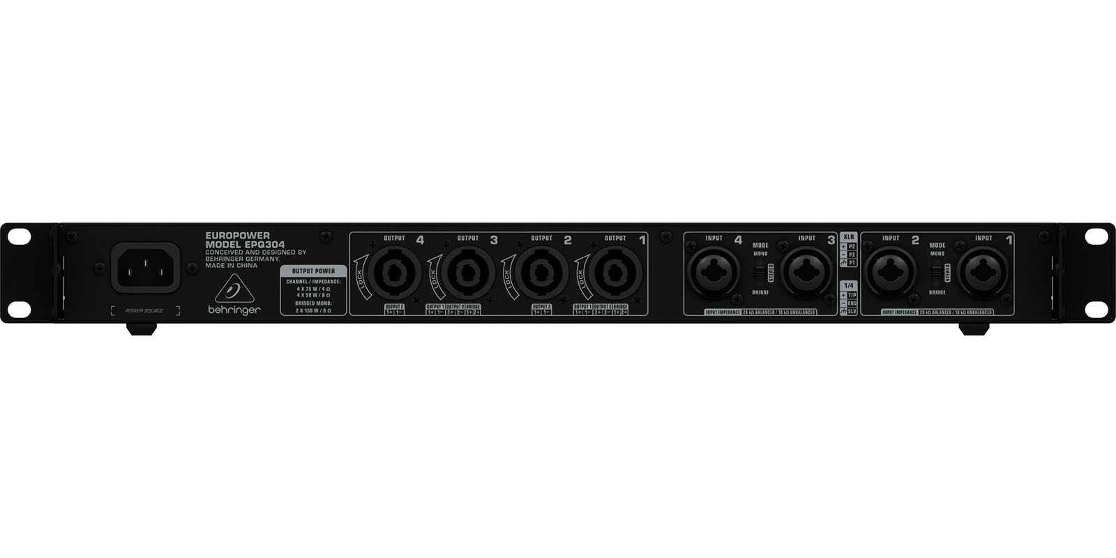 Foto 4 pulgar | Amplificador de Potencia Behringer Epq304 75 w