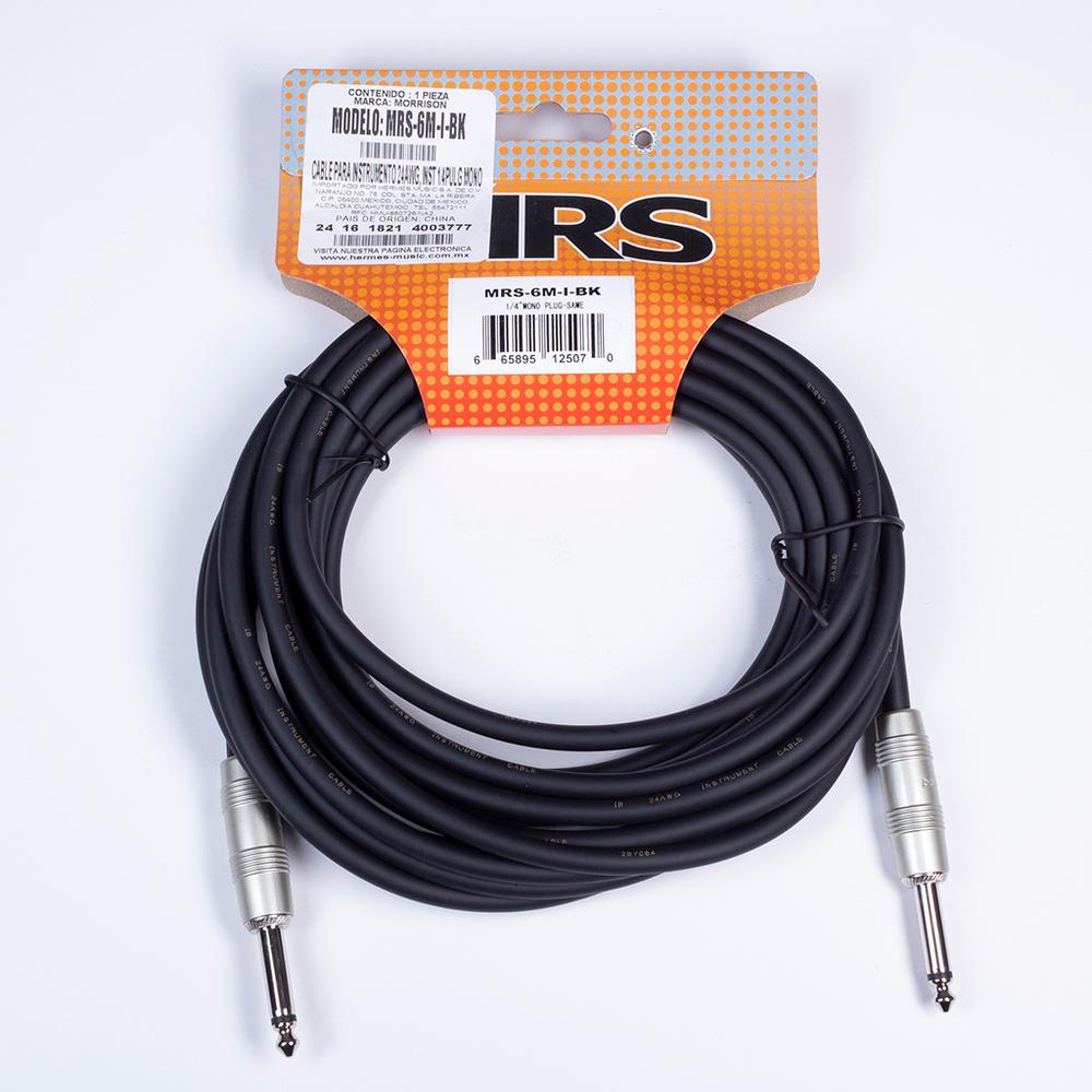 Foto 2 | Cable Para Instrumento De 6 M Morrison Mrs-6m-i-bk Color Negro Conector 1/4 Pulgada Mono