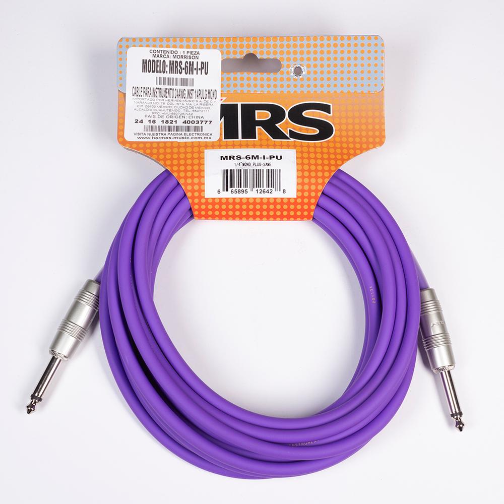 Foto 2 | Cable Para Instrumento De 6 M Morrison Mrs-6m-i-pu Color Purpura Conector 1/4 Pulgada Mono