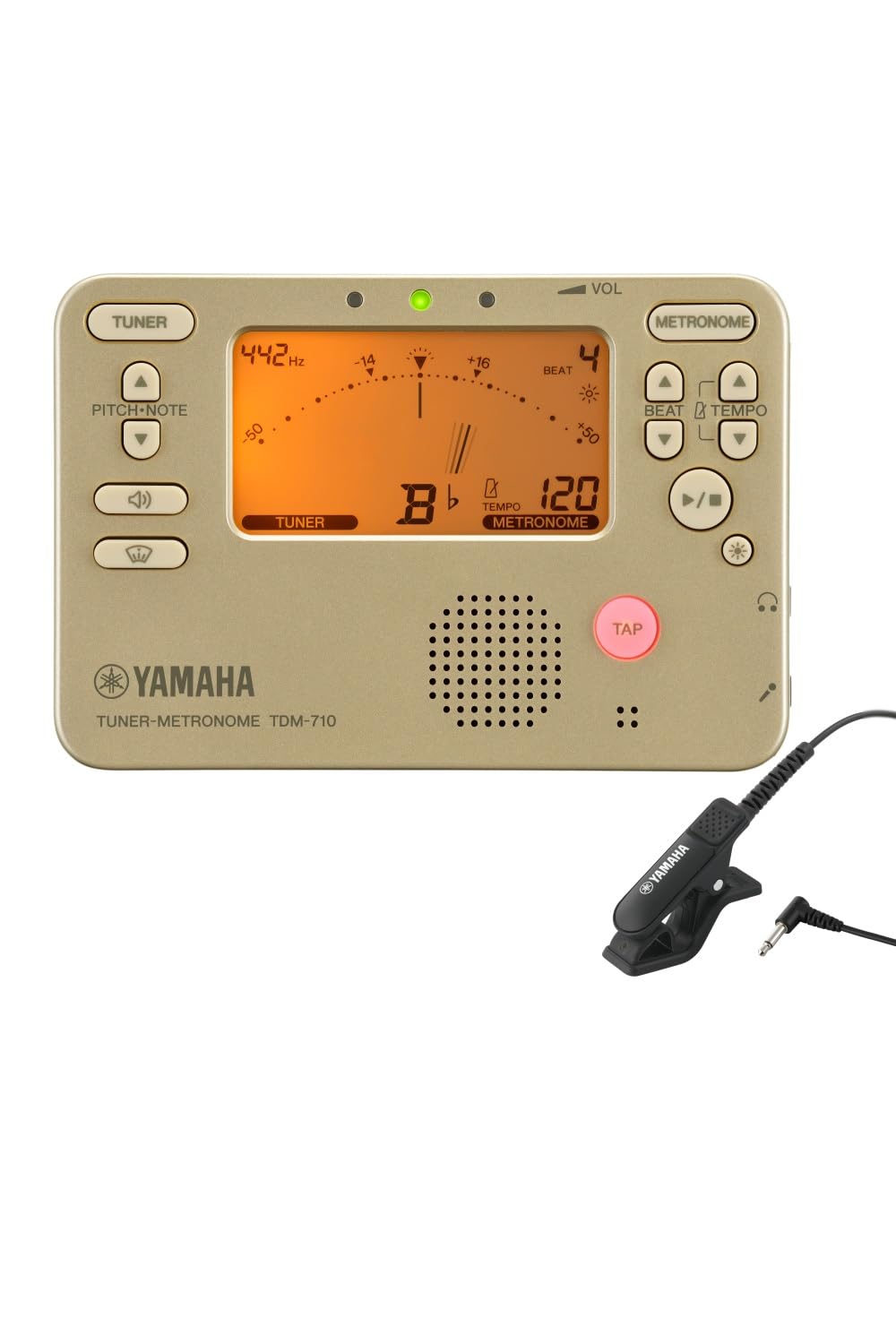Foto 1 | Sintonizador Metronome Yamaha Tdm-710gl Gold Con Micrófono Tm-40bk - Venta Internacional.