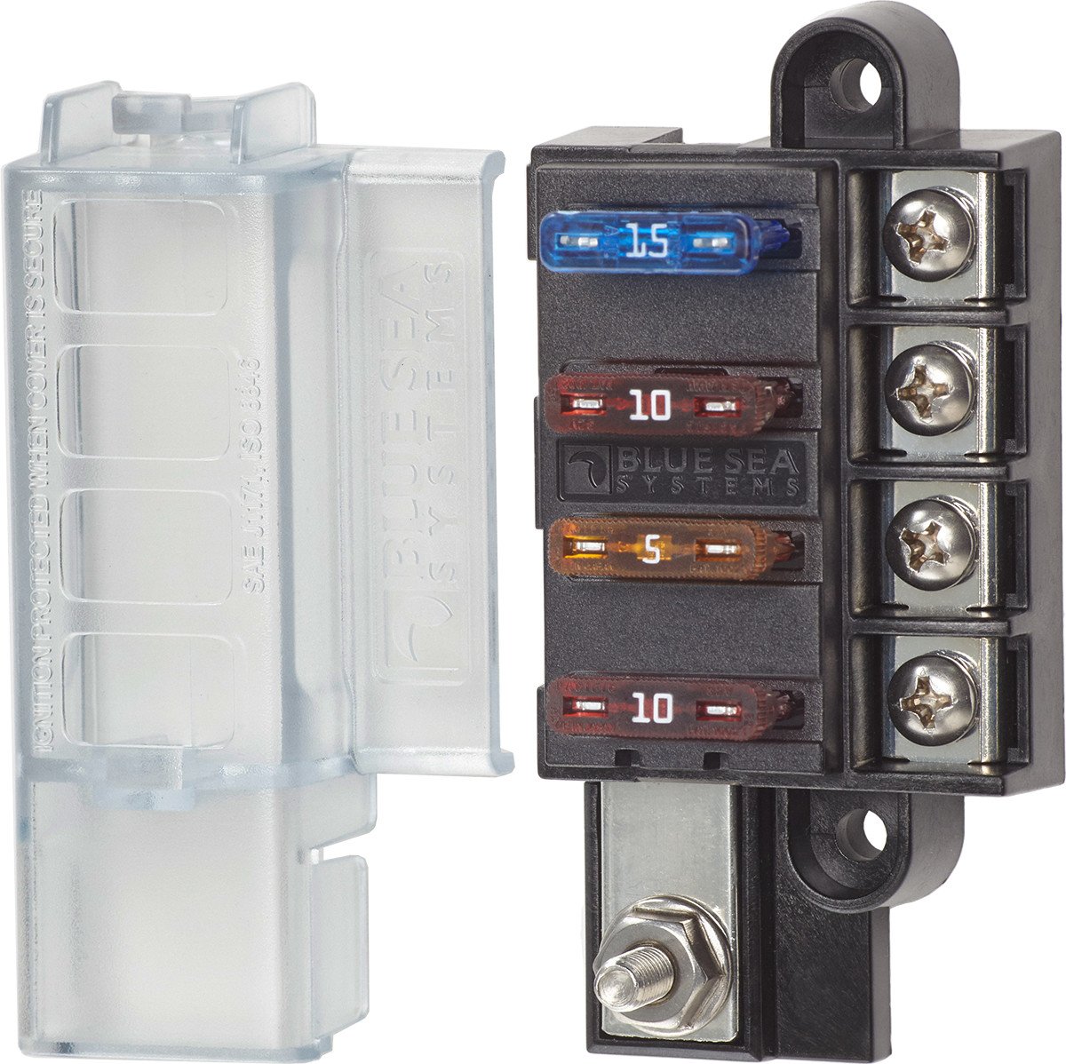 Foto 2 | Bloque De Fusibles Blue Sea Systems 5045 St Blade Compact 4 Circuit - Venta Internacional.