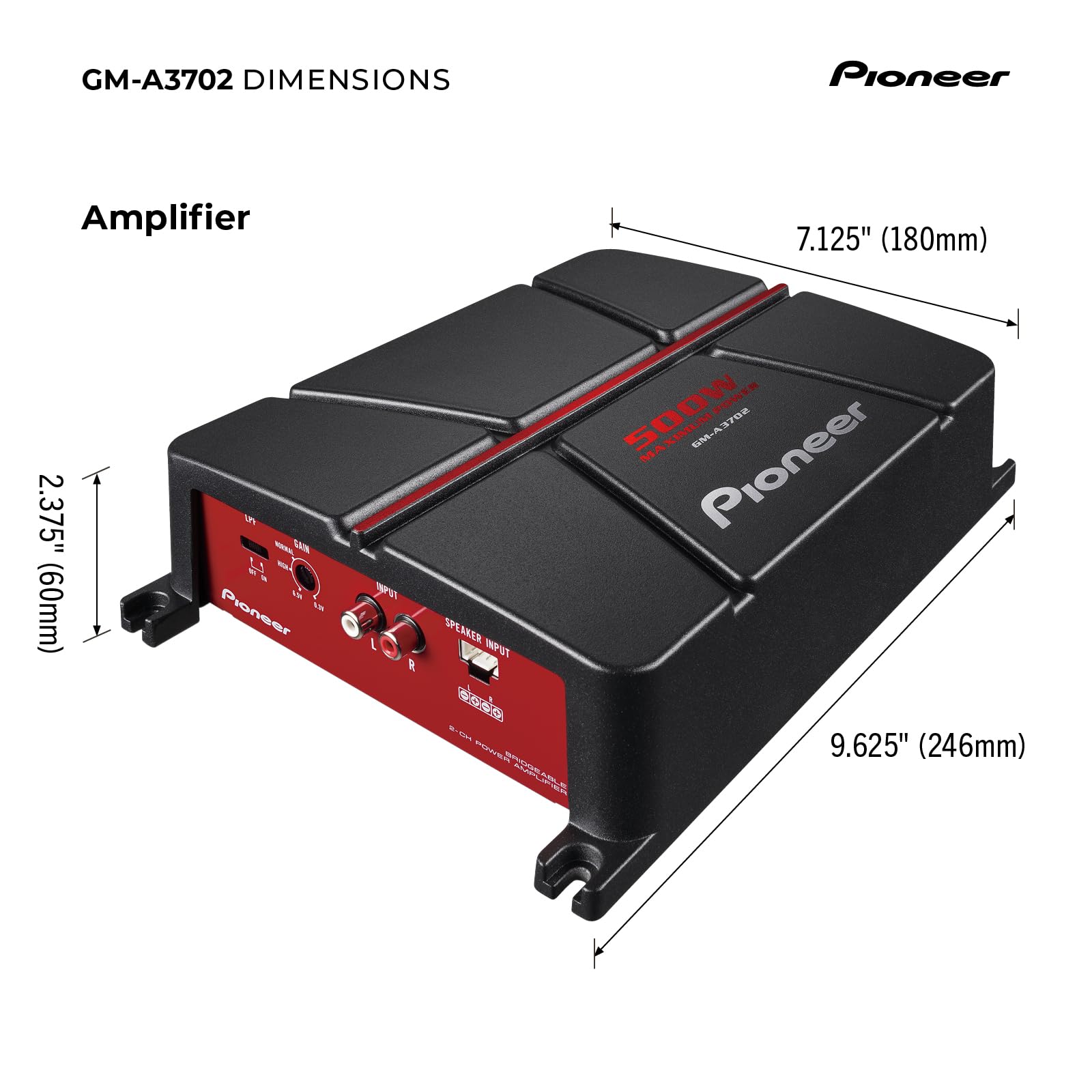 Foto 7 pulgar | Amplificador Pioneer Gm-a3702 De 2 Canales Puenteable De 500 W - Venta Internacional.