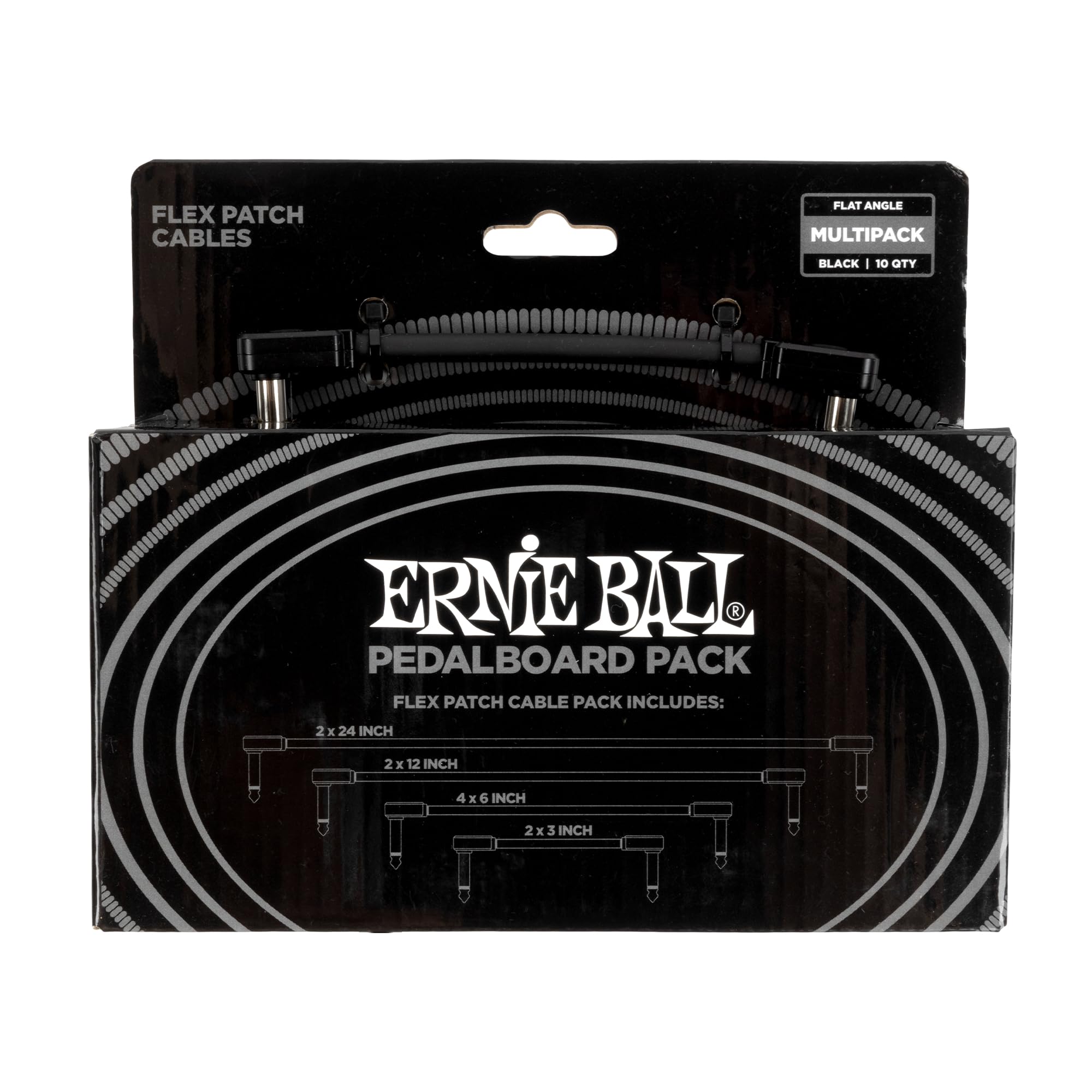 Foto 2 pulgar | Pedalera Patch Cables Ernie Ball Flex, Paquete De Varios Unidades, Color Negro - Venta Internacional.