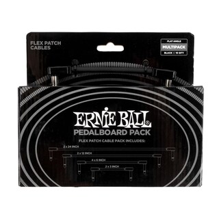 Foto 1 | Pedalera Patch Cables Ernie Ball Flex, Paquete De Varios Unidades, Color Negro - Venta Internacional.