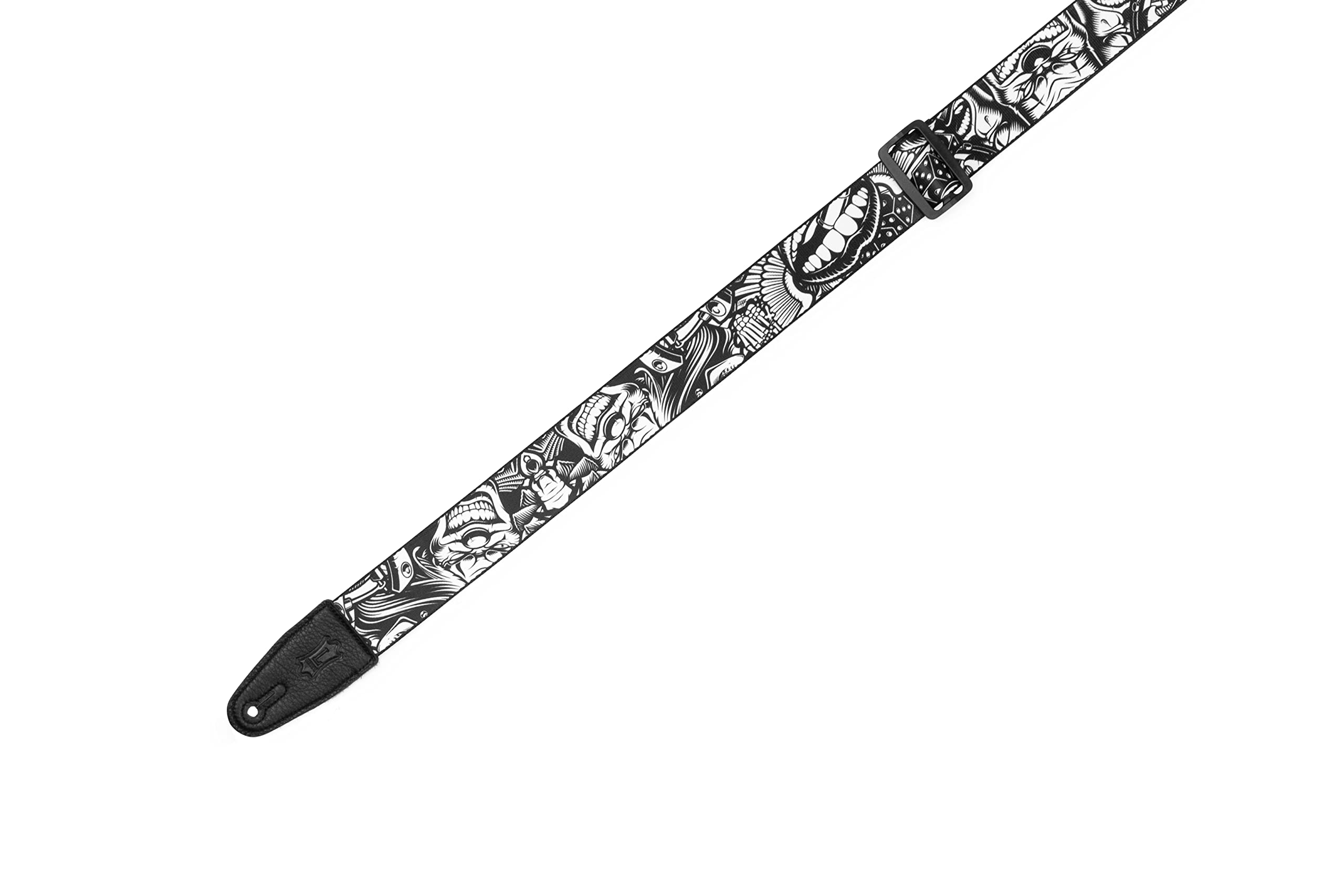Foto 2 | Correa Para Guitarra Levy's Tattoo Series 2 Poliéster Negro/blanco - Venta Internacional.