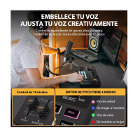 Foto 4 pulgar | Mezcladora Tarjeda De Sonido Con Micrófono Eo Safe Imports Esi-8273-1 Negro