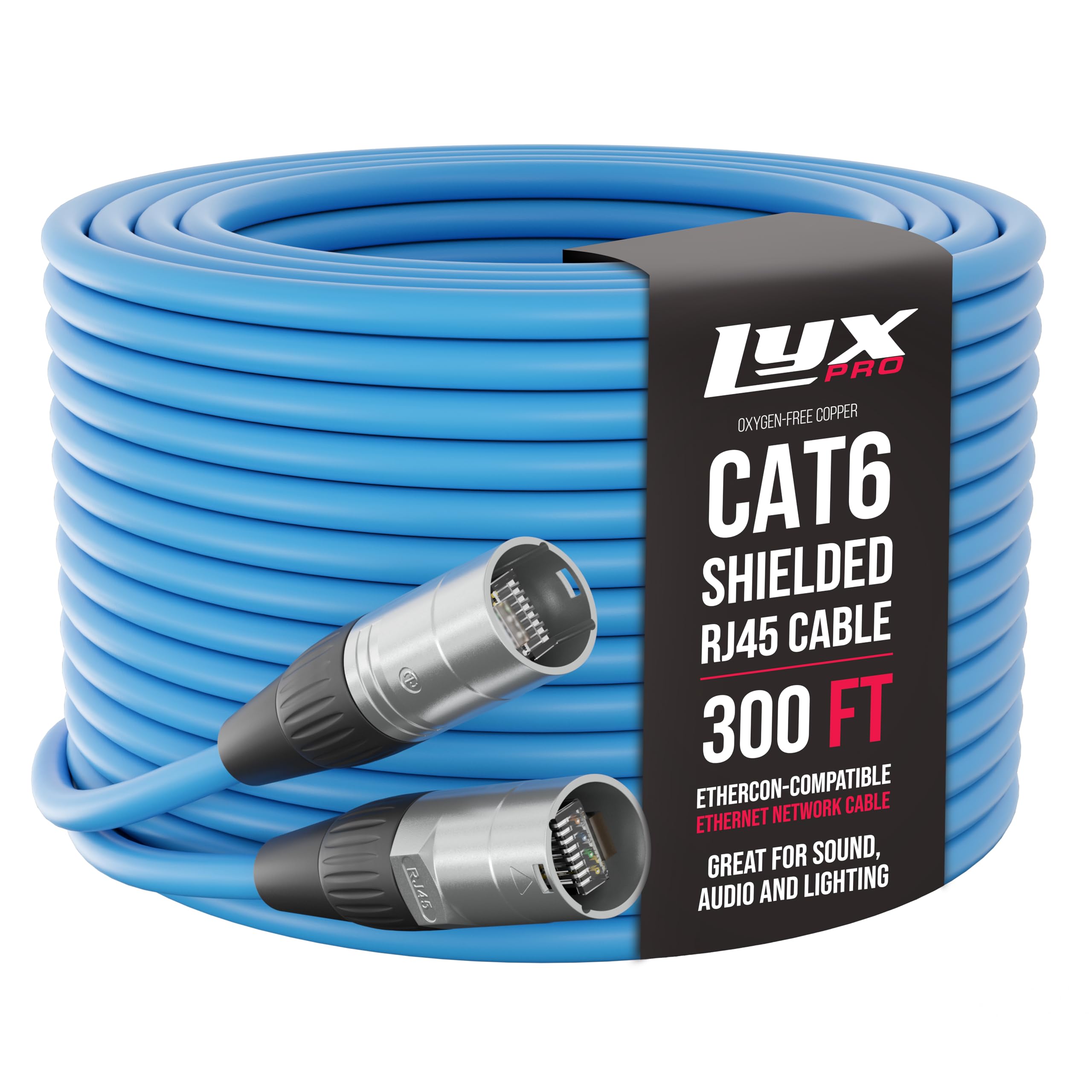 Cable Ethercon Lyxpro Blindado Cat6 De 300 Pies Para Audio E Iluminación - Venta Internacional.