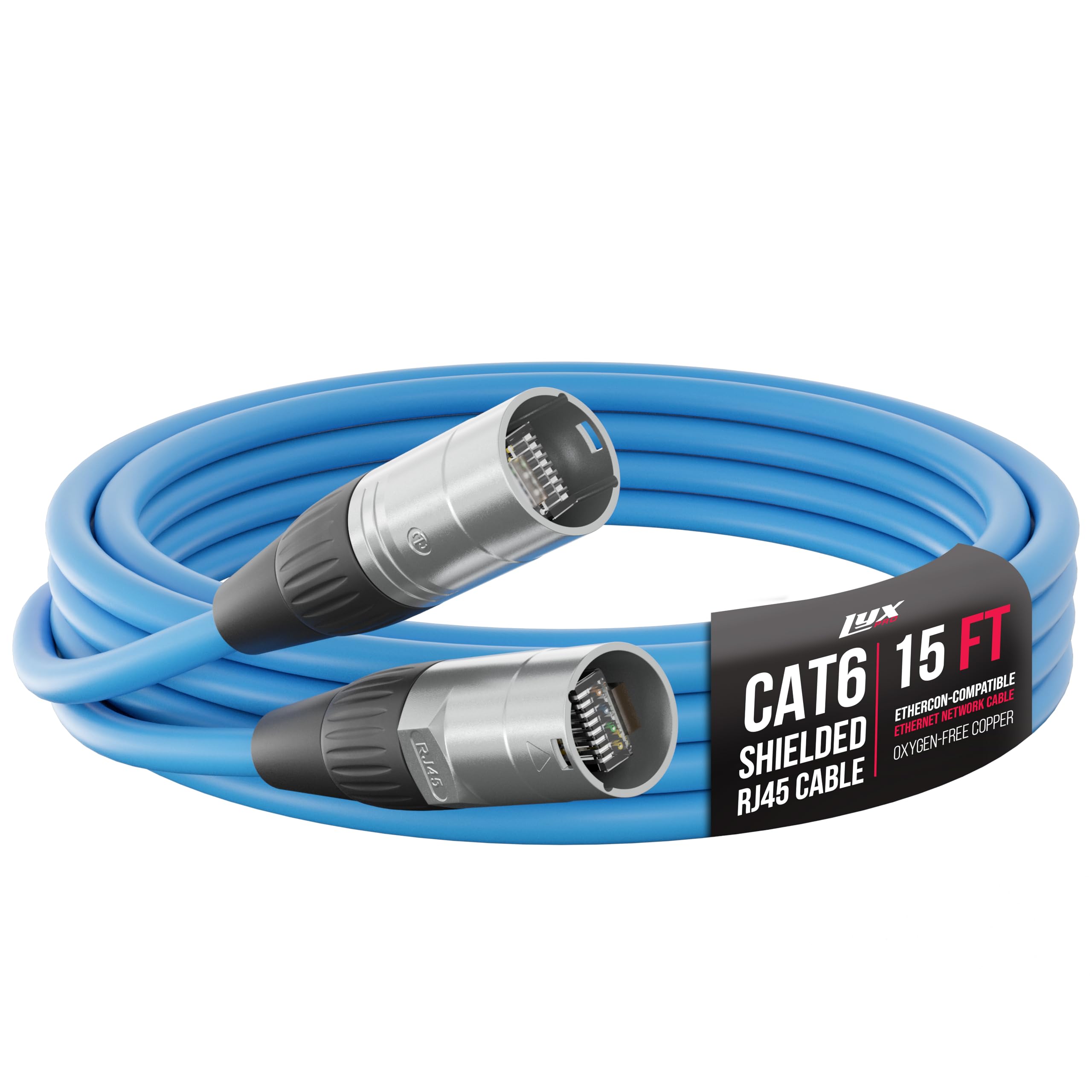 Foto 2 pulgar | Cable Ethercon Lyxpro Blindado Cat6 De 15 Pies Para Audio E Iluminación - Venta Internacional.