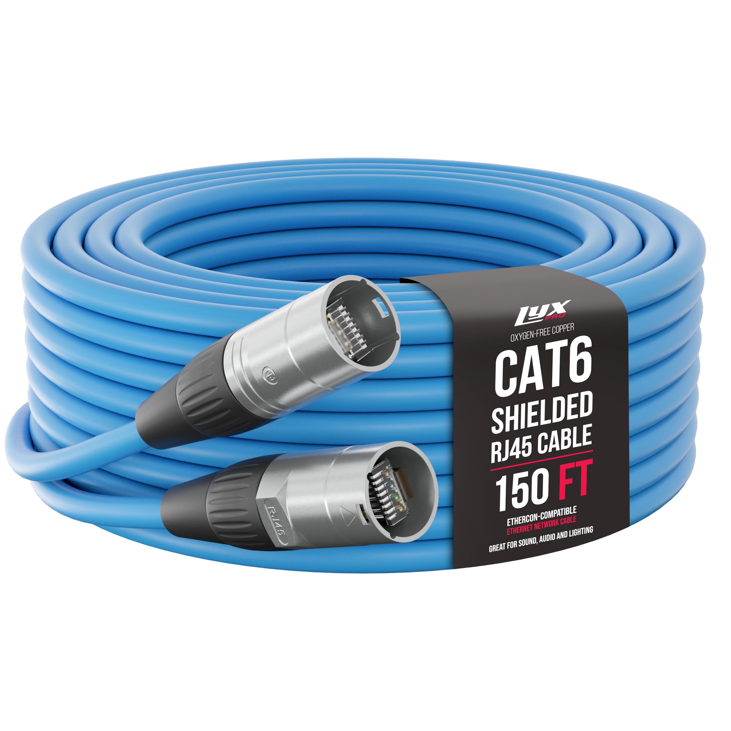 Foto 2 pulgar | Cable Ethercon Lyxpro Blindado Cat6 De 150 Pies Para Audio E Iluminación - Venta Internacional.