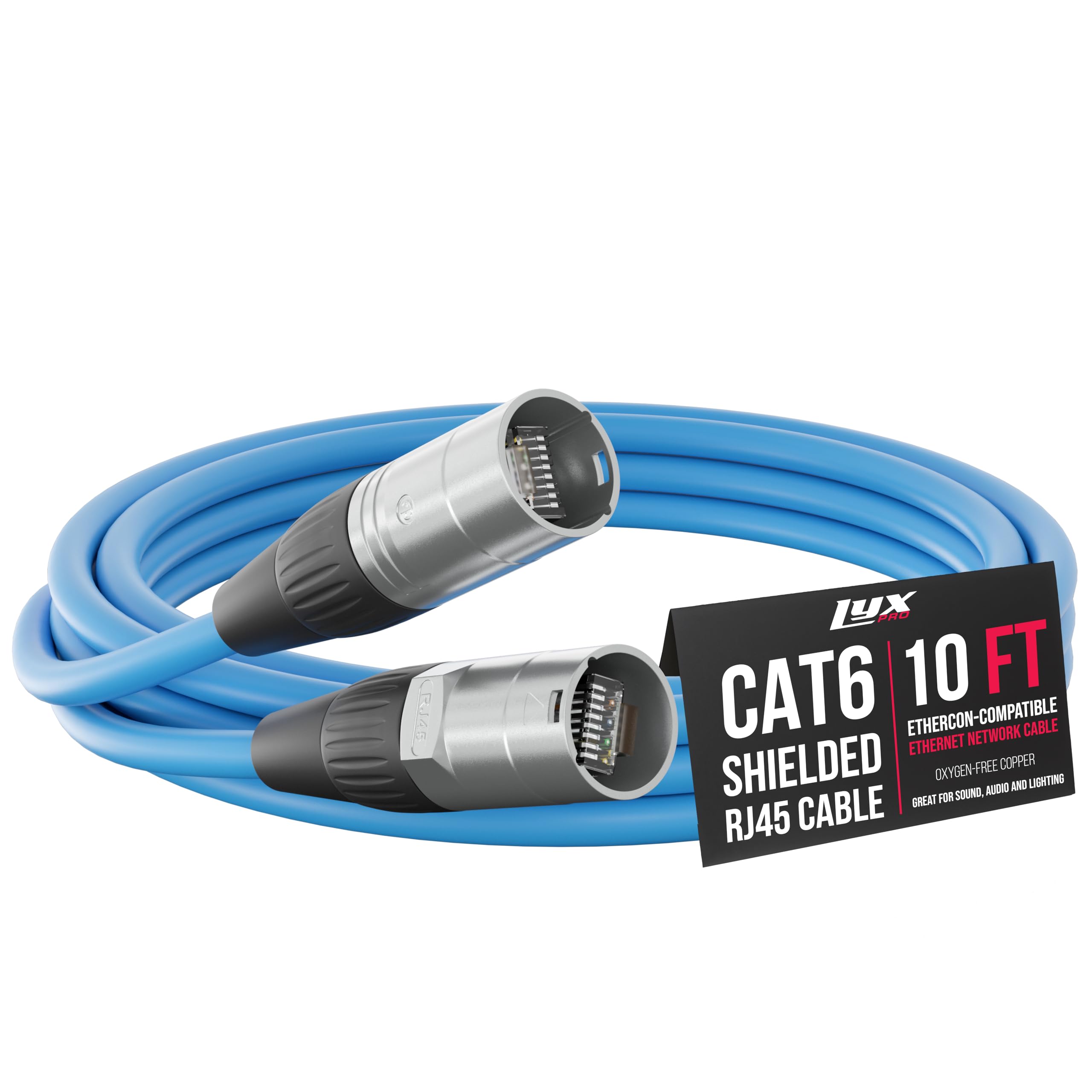 Foto 2 pulgar | Cable Ethercon Lyxpro Blindado Cat6 De 3 M Para Audio Profesional, Color Azul - Venta Internacional.