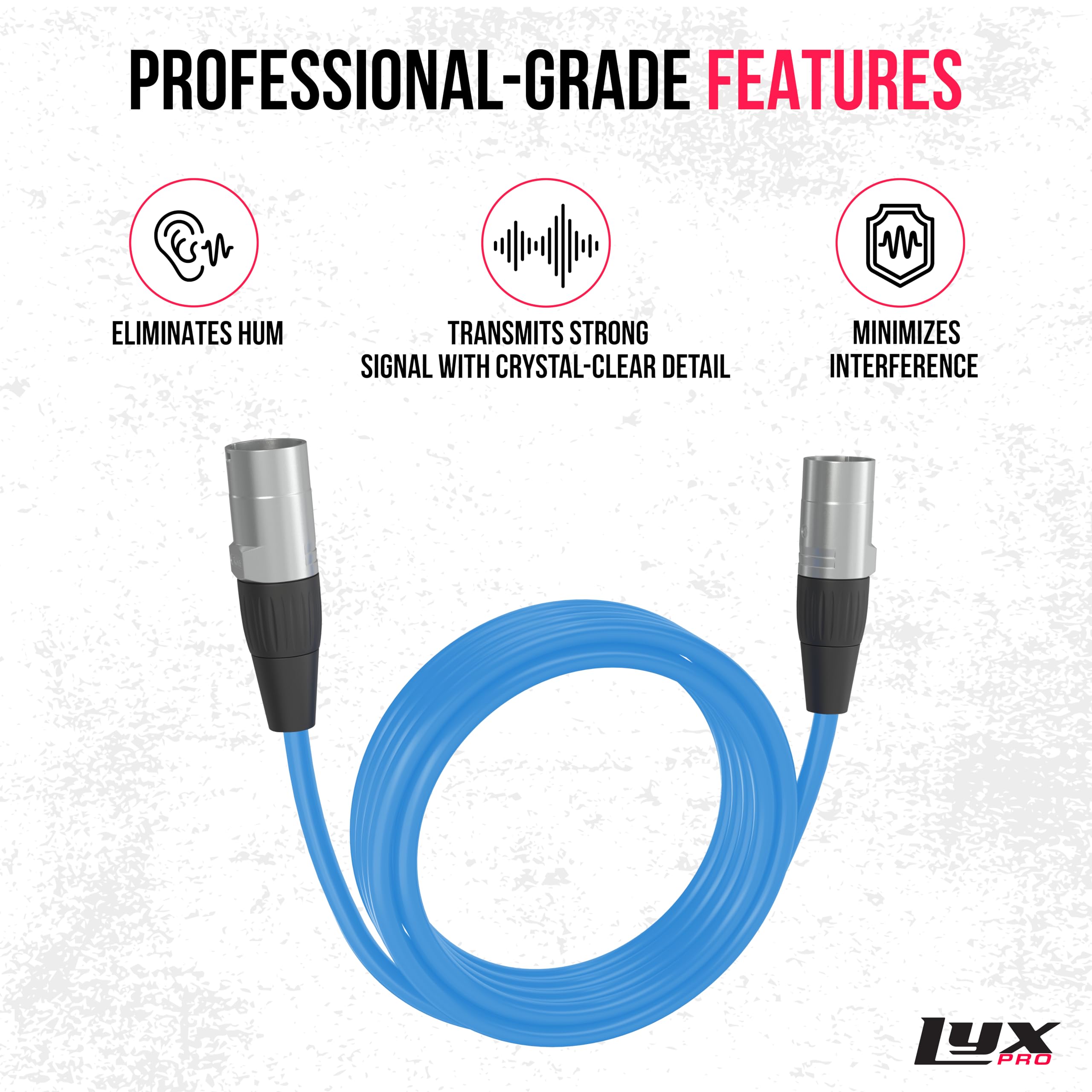 Foto 4 | Cable Ethercon Lyxpro Blindado Cat6 De 3 M Para Audio Profesional, Color Azul - Venta Internacional.