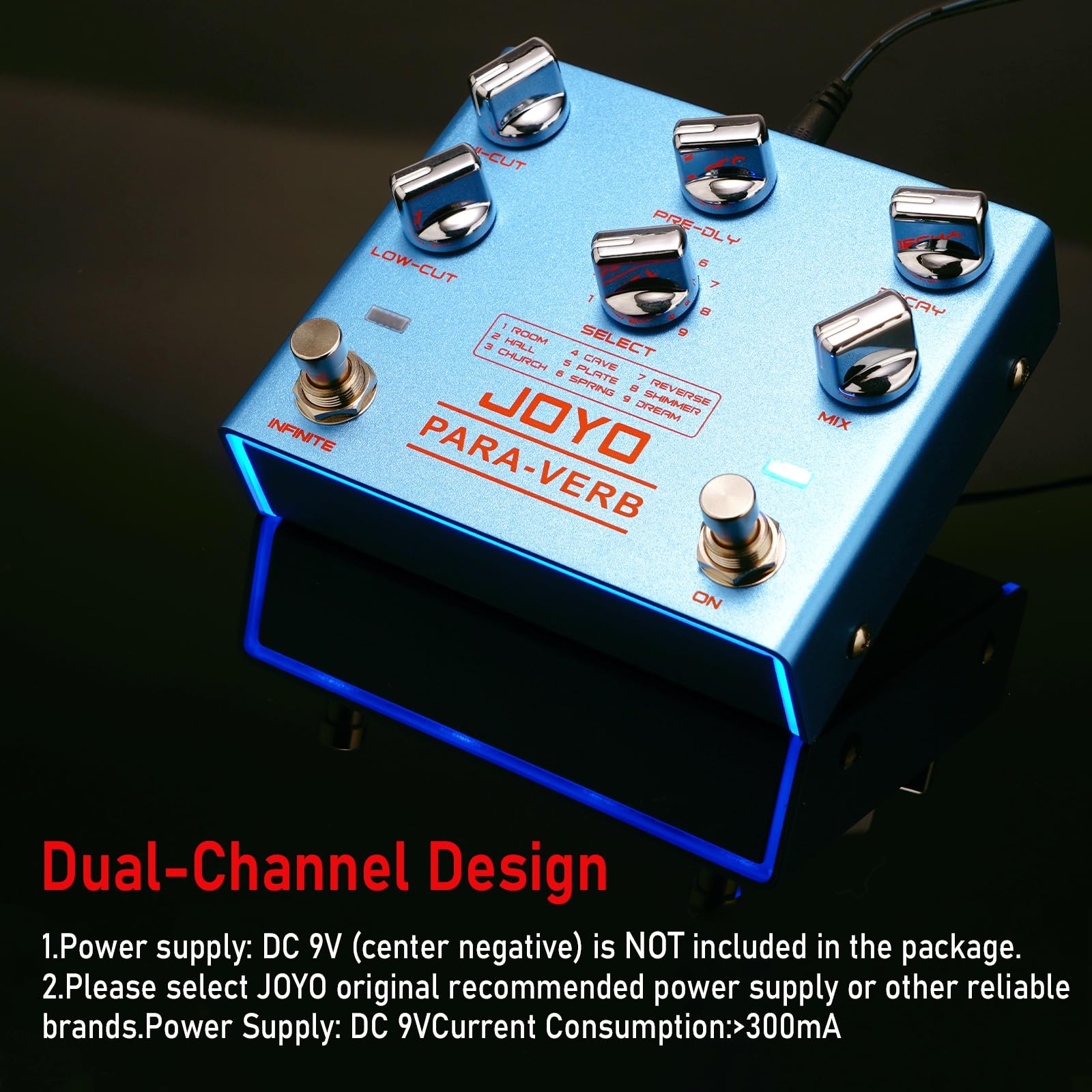 Foto 7 pulgar | Guitarra Estéreo Digital Reverb Pedal Joyo Para-verb R-31 - Venta Internacional.