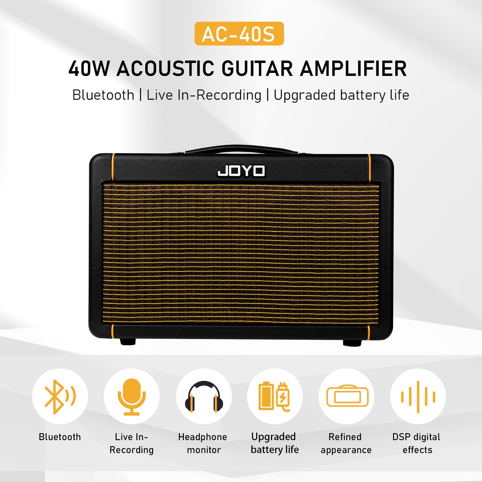 Foto 3 pulgar | Amplificador De Guitarra Joyo Ac-40s 40w Para Acústica Con Bluetooth Y Batería - Venta Internacional.