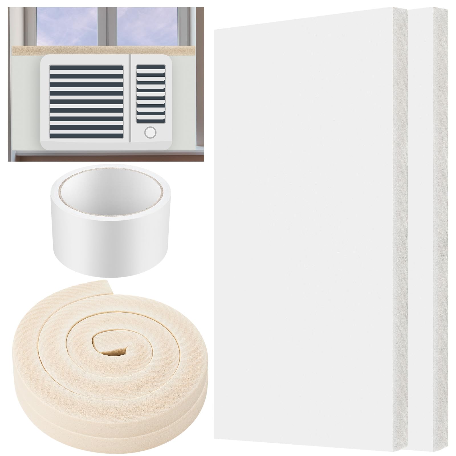 Kit De Paneles De Espuma Aislantes Para Aire Acondicionado Para Ventanas Pangda - Venta Internacional.