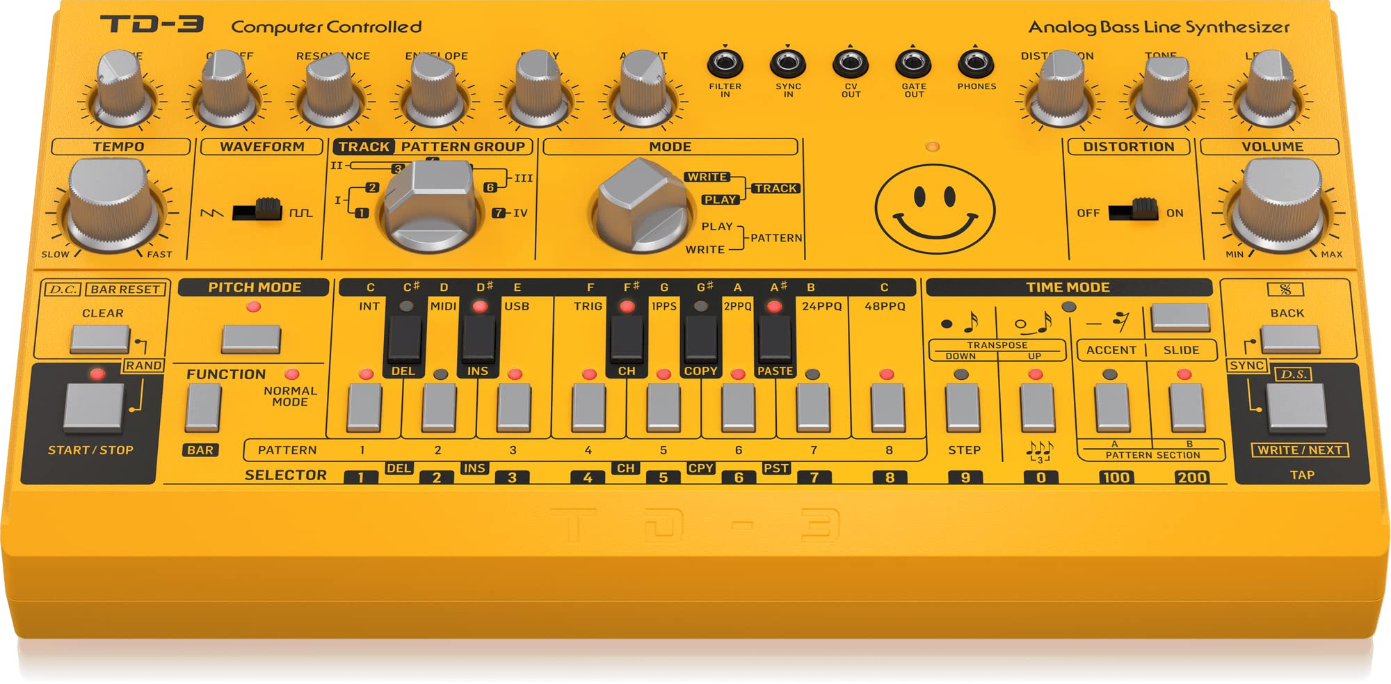 Foto 2 pulgar | Sintetizador Analógico De Líneas De Bajo Behringer Td-3-am Amarillo - Venta Internacional.