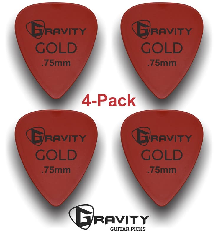 Púas Para Guitarra Gravity Gold Series, Ligeras, Paquete De 4 - Venta Internacional.
