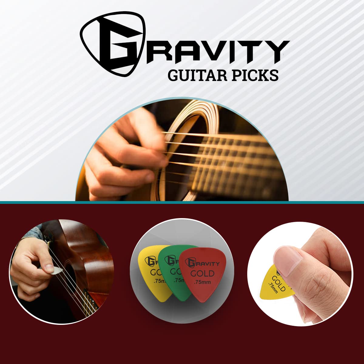 Foto 7 pulgar | Púas Para Guitarra Gravity Gold Series, Ligeras, Paquete De 4 - Venta Internacional.