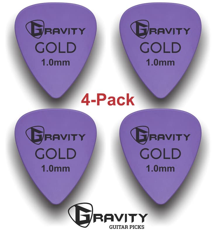 Juego De 4 Púas Para Guitarra Gravity Gold Series Peek - Venta Internacional.