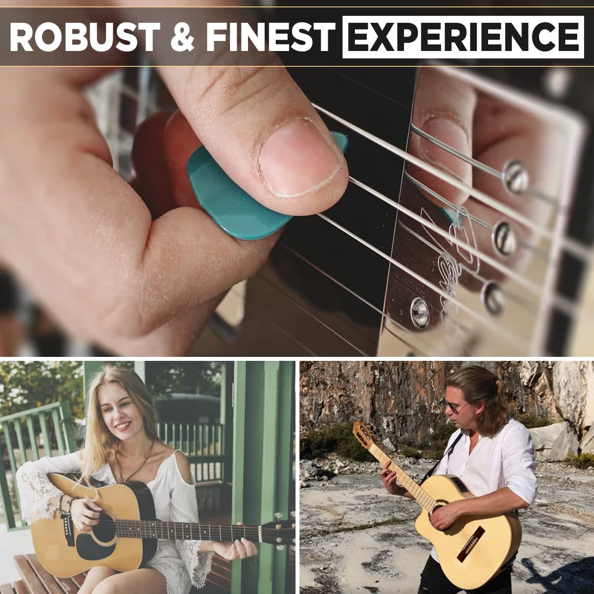 Foto 8 pulgar | Juego De 4 Púas Para Guitarra Gravity Gold Series Peek - Venta Internacional.
