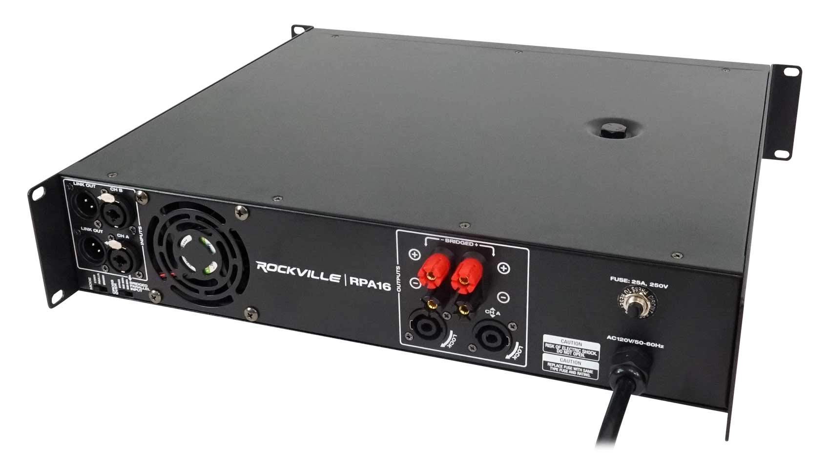 Foto 4 pulgar | Amplificador De Potencia Rockville Rpa14 3000w Rms De 2 Canales - Venta Internacional.