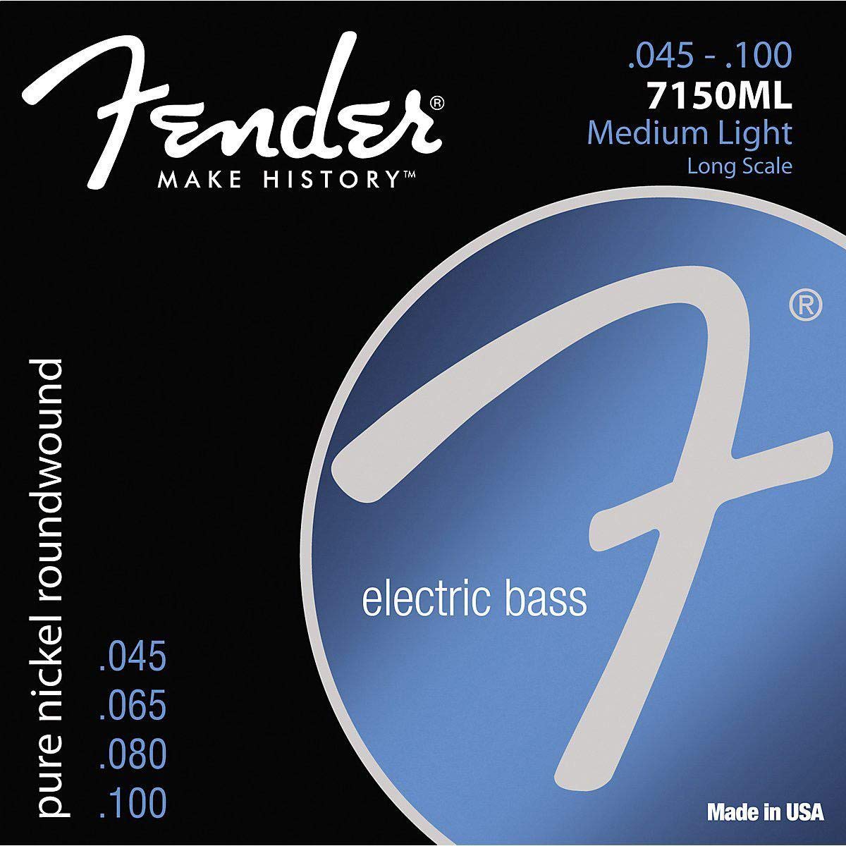Foto 2 pulgar | Cuerdas Para Bajo Fender Original 7150 Pure Nickel Roundbound - Venta Internacional.