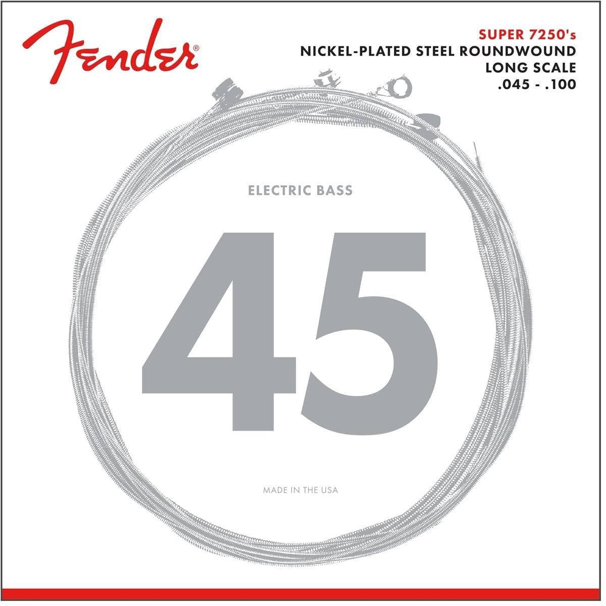 Cuerdas Para Bajo Fender 7250 De Acero Niquelado, Bobinado - Venta Internacional.