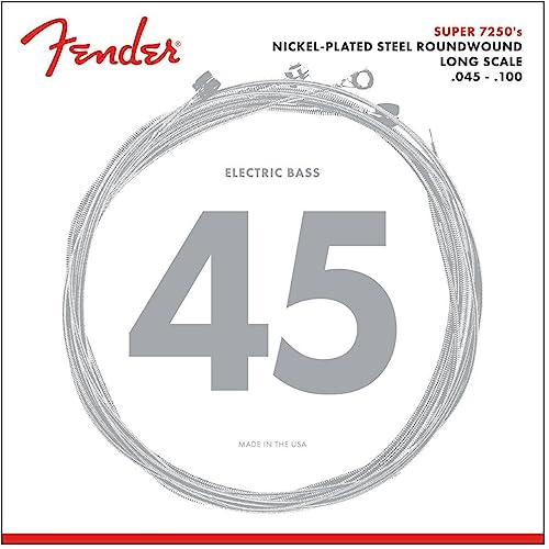 Foto 3 | Cuerdas Para Bajo Fender 7250 De Acero Niquelado, Bobinado - Venta Internacional.