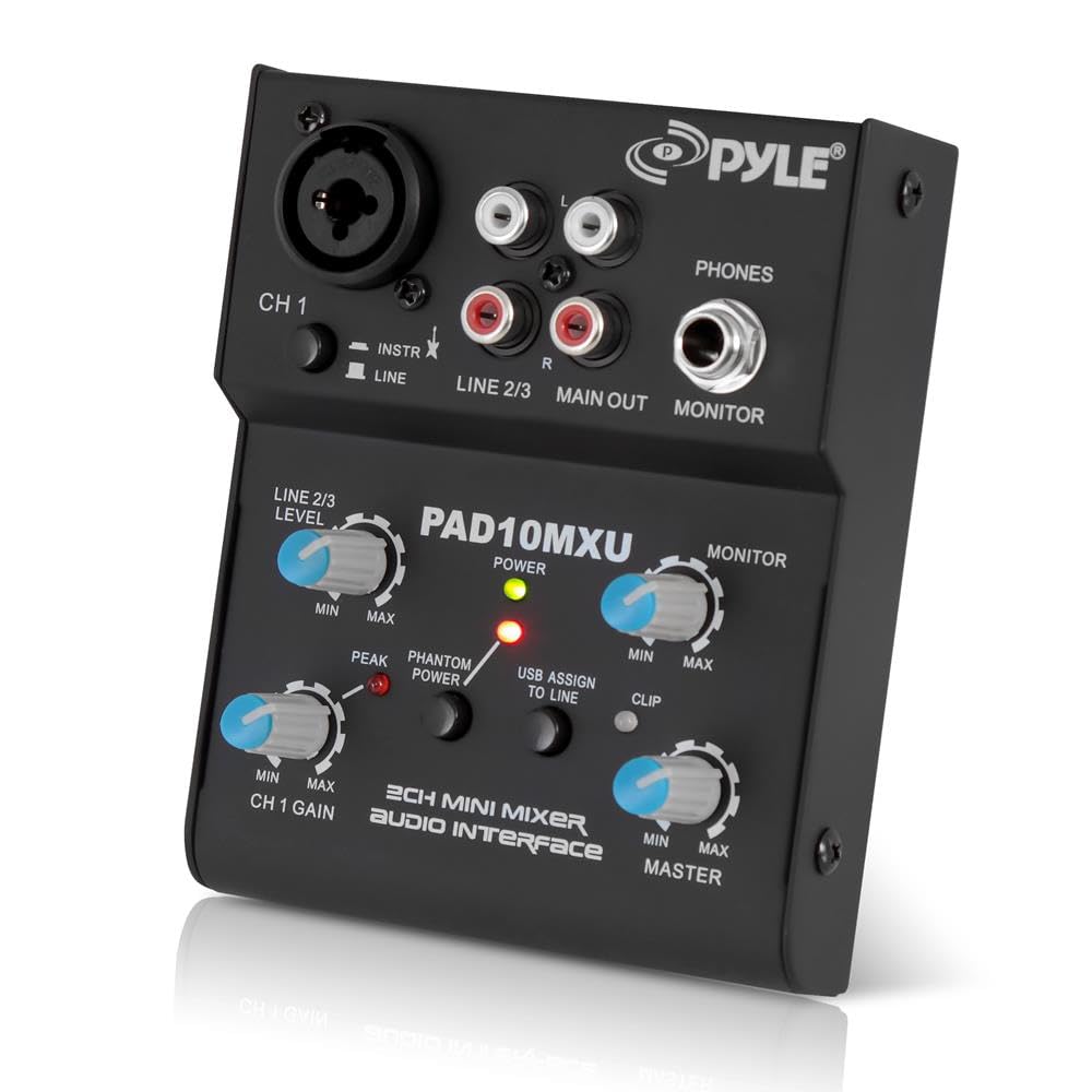 Foto 2 pulgar | Mezclador De Audio Pyle Pad10mxu De 2 Canales Con Tarjeta De Sonido Usb Para Pc - Venta Internacional.