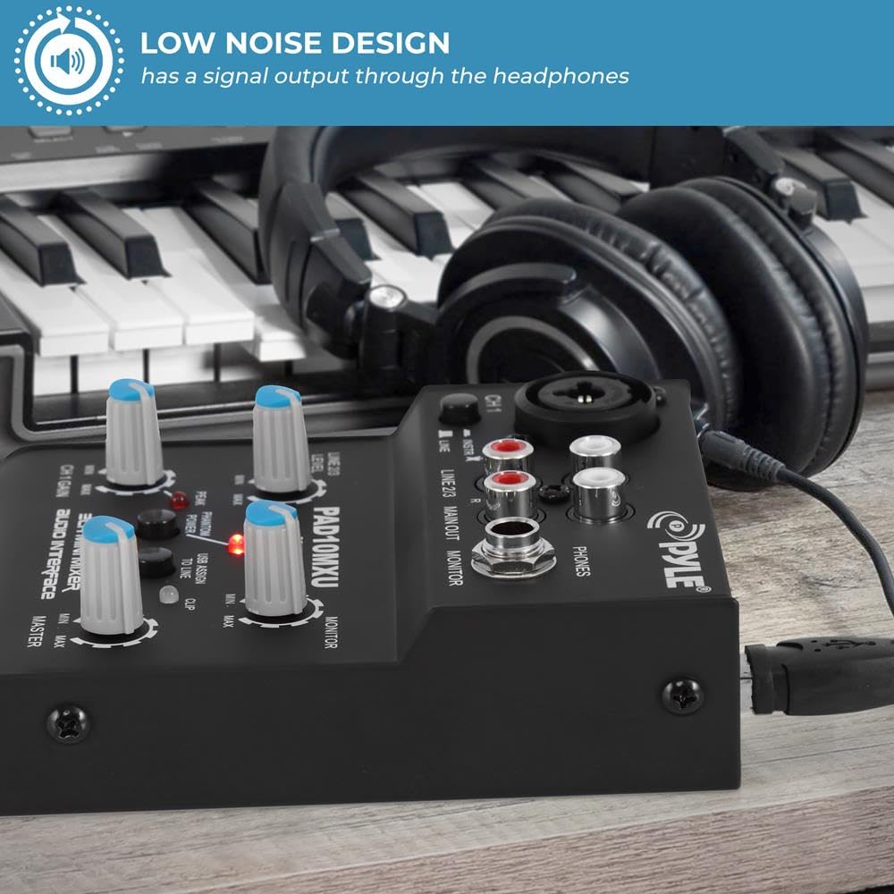 Foto 6 pulgar | Mezclador De Audio Pyle Pad10mxu De 2 Canales Con Tarjeta De Sonido Usb Para Pc - Venta Internacional.