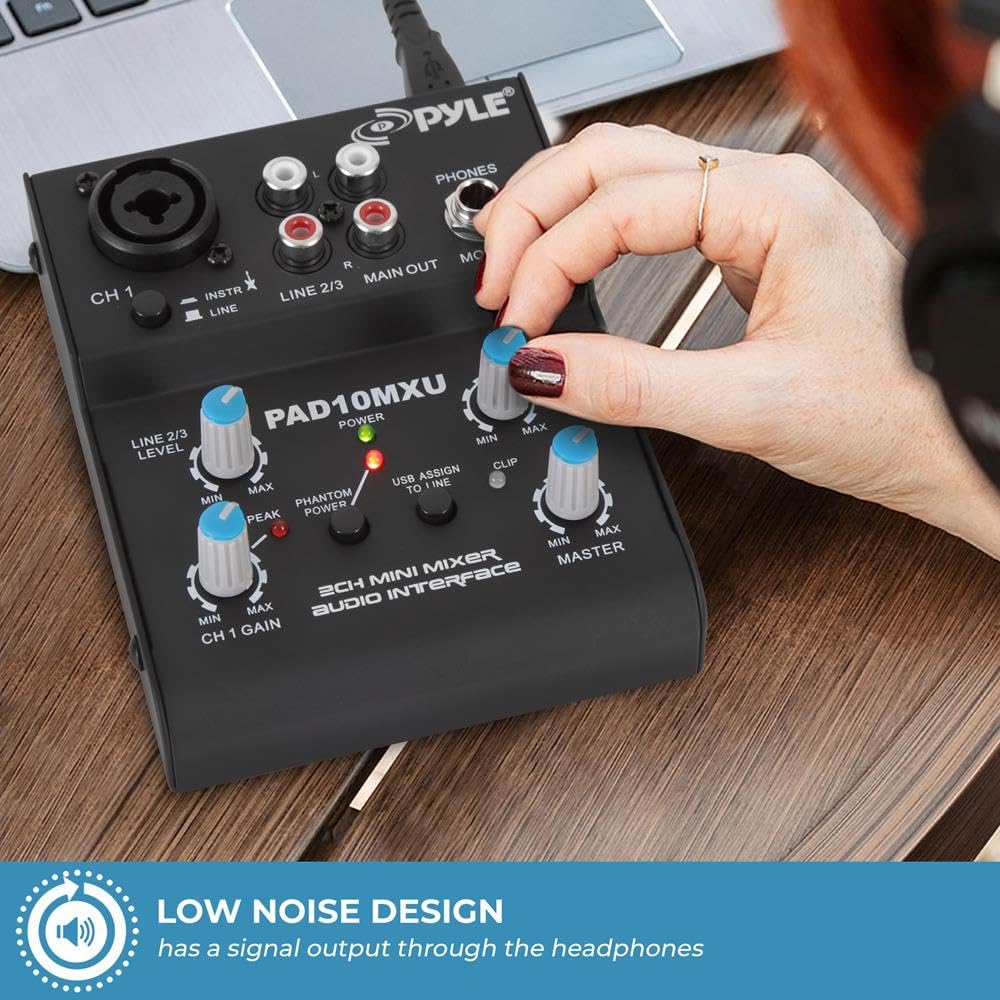 Foto 7 pulgar | Mezclador De Audio Pyle Pad10mxu De 2 Canales Con Tarjeta De Sonido Usb Para Pc - Venta Internacional.