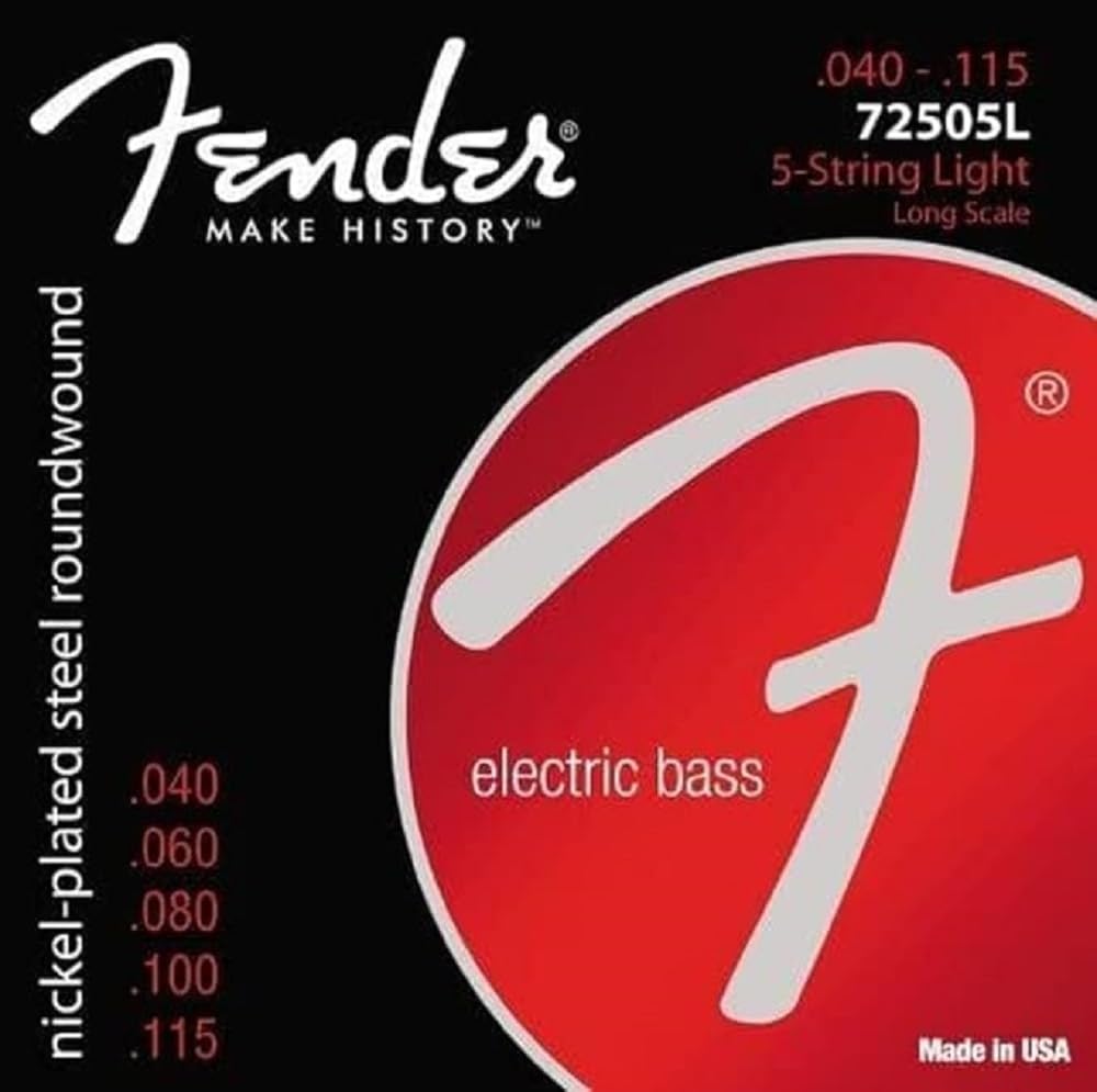 Cuerdas Para Bajo Fender 7250 De Acero Niquelado, Bobinado - Venta Internacional.