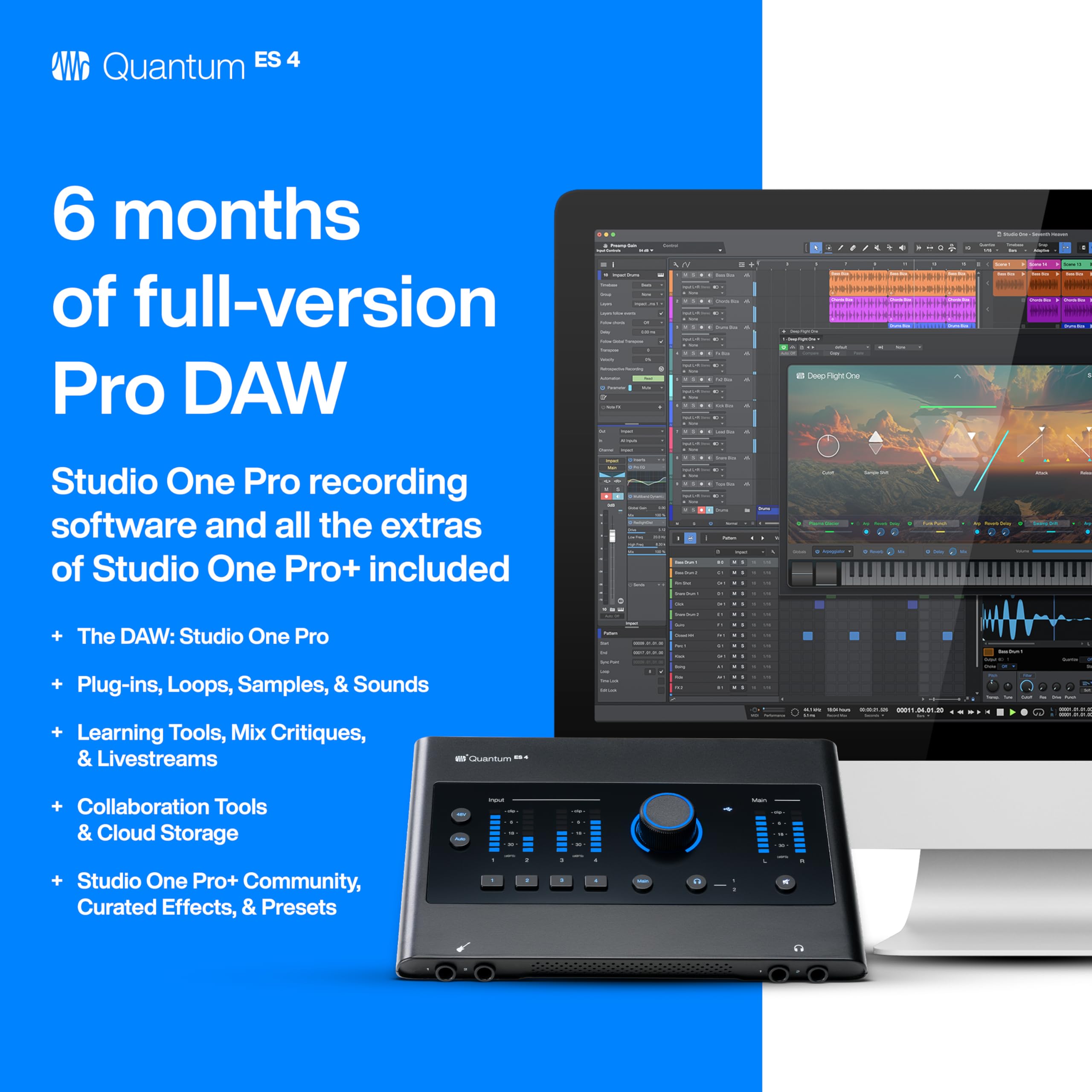 Foto 7 pulgar | Interfaz De Audio Presonus Quantum Es 4 4x4 Usb-c Con Software - Venta Internacional.