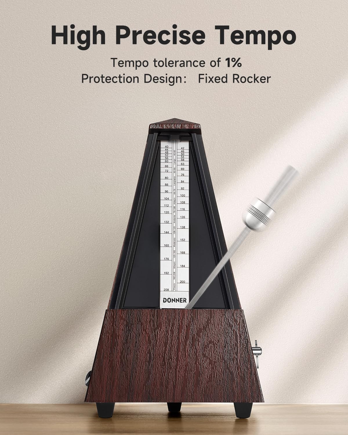 Foto 4 pulgar | Metrónomo Mecánico Donner Dpm-1 Para Piano, Guitarra Y Violín - Venta Internacional.