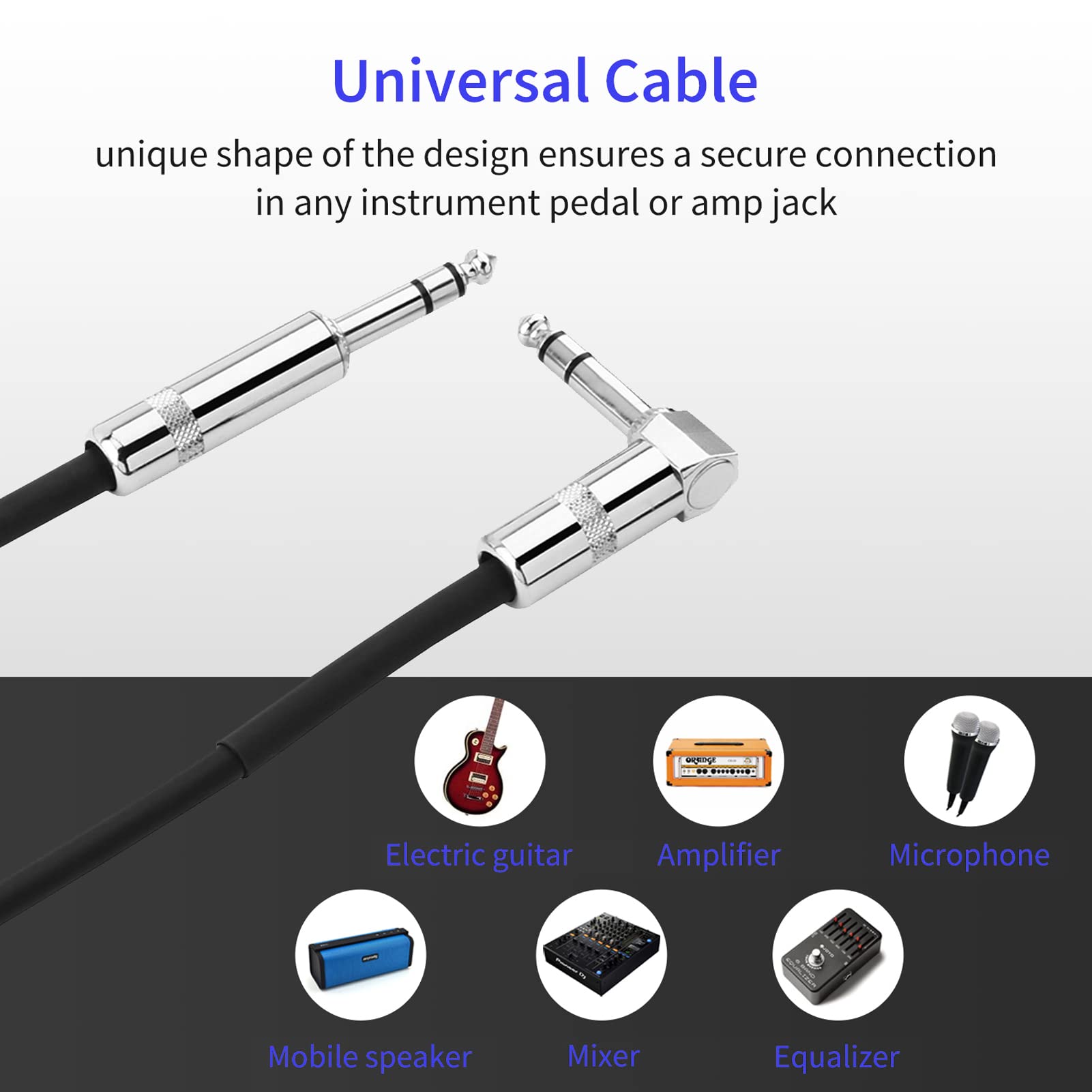 Foto 3 pulgar | Parche De Audio Estéreo Balanceado Trs Cable Donner De 4,5 M, 1/4 Pulgadas - Venta Internacional.