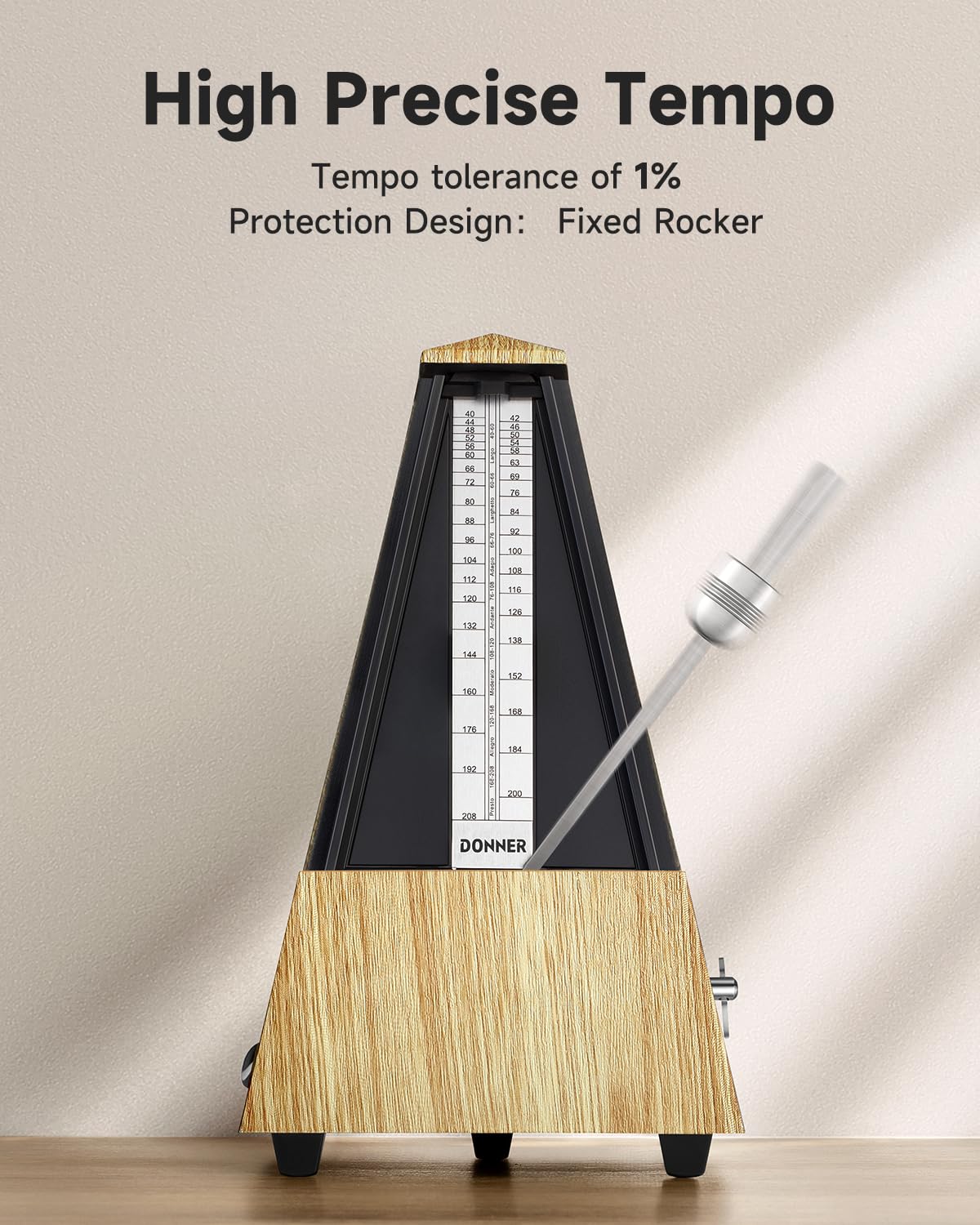 Foto 4 pulgar | Metrónomo Mecánico Donner Dpm-1 Para Piano, Guitarra Y Violín - Venta Internacional.