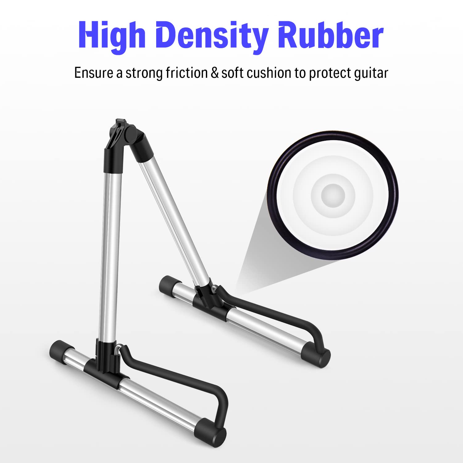 Foto 4 pulgar | Soporte Para Guitarra Donner Ds-1, Ajustable Y Plegable, De Metal Plateado - Venta Internacional.