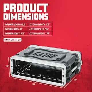 Foto 5 | Estuches Rack Case Gator, Ligeros, Moldeados, 3u, Poco Profundos, 14,25 Cm - Venta Internacional.