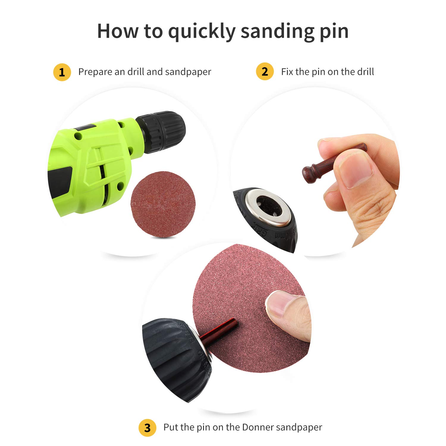 Foto 7 pulgar | Pinzas De Madera Donner Para Guitarra Acústica Con Punto De Abulón, 6 Unidades - Venta Internacional.