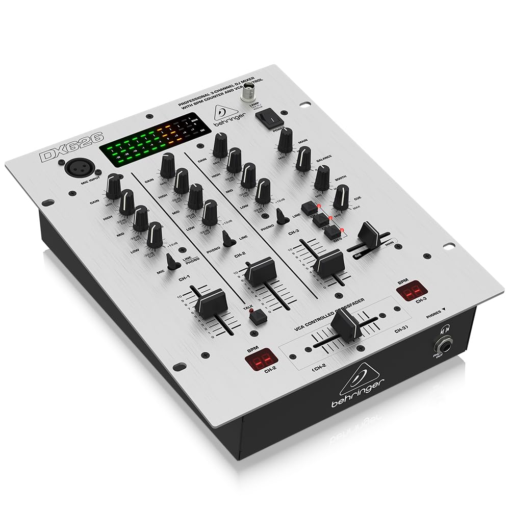 Foto 4 | Mezclador Dj Behringer Pro Mixer Dx626 De 3 Canales Con Contador De Bpm - Venta Internacional.