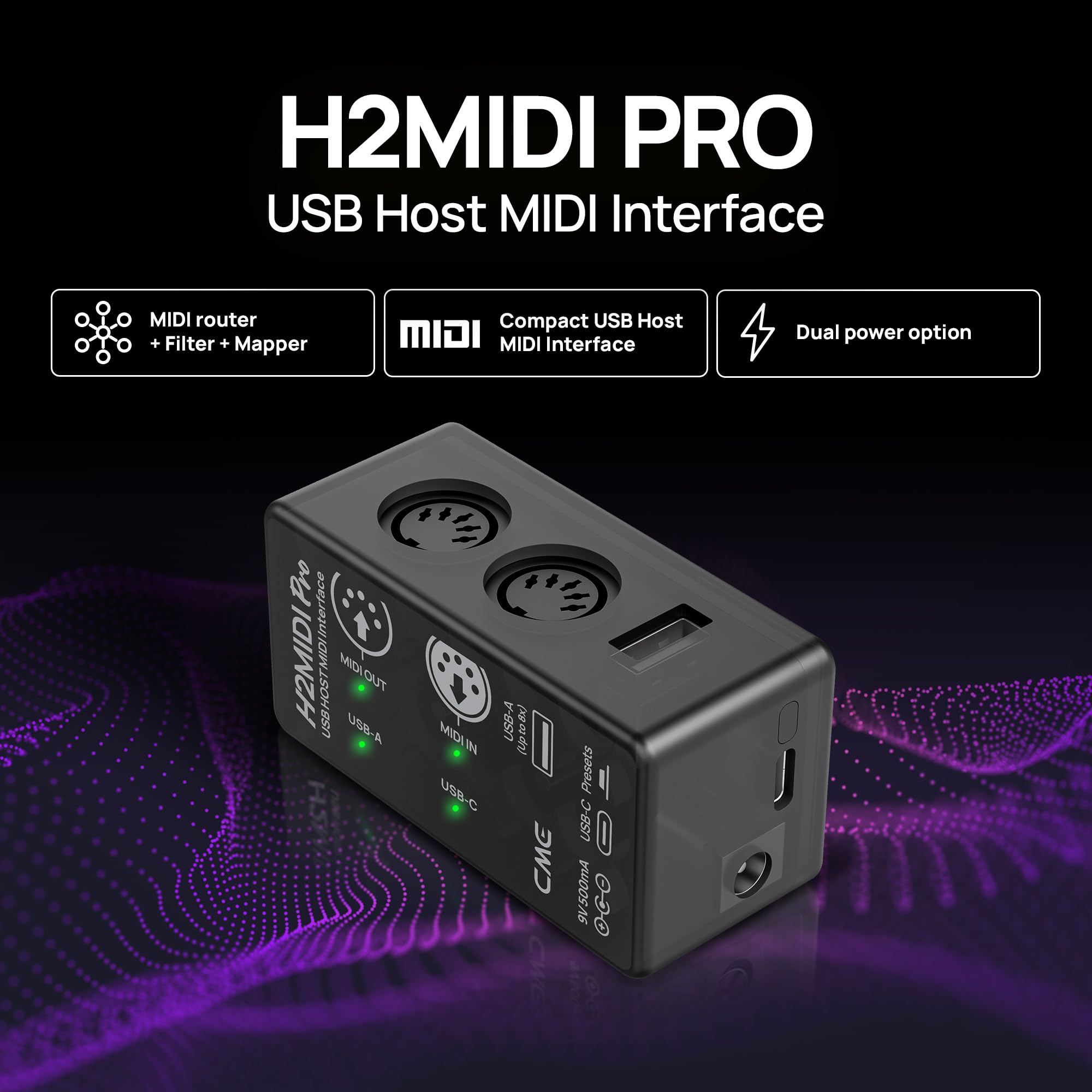 Foto 3 pulgar | Interfaz Midi Usb Host Cme H2midi Pro Con Enrutador, Filtro Y M - Venta Internacional.