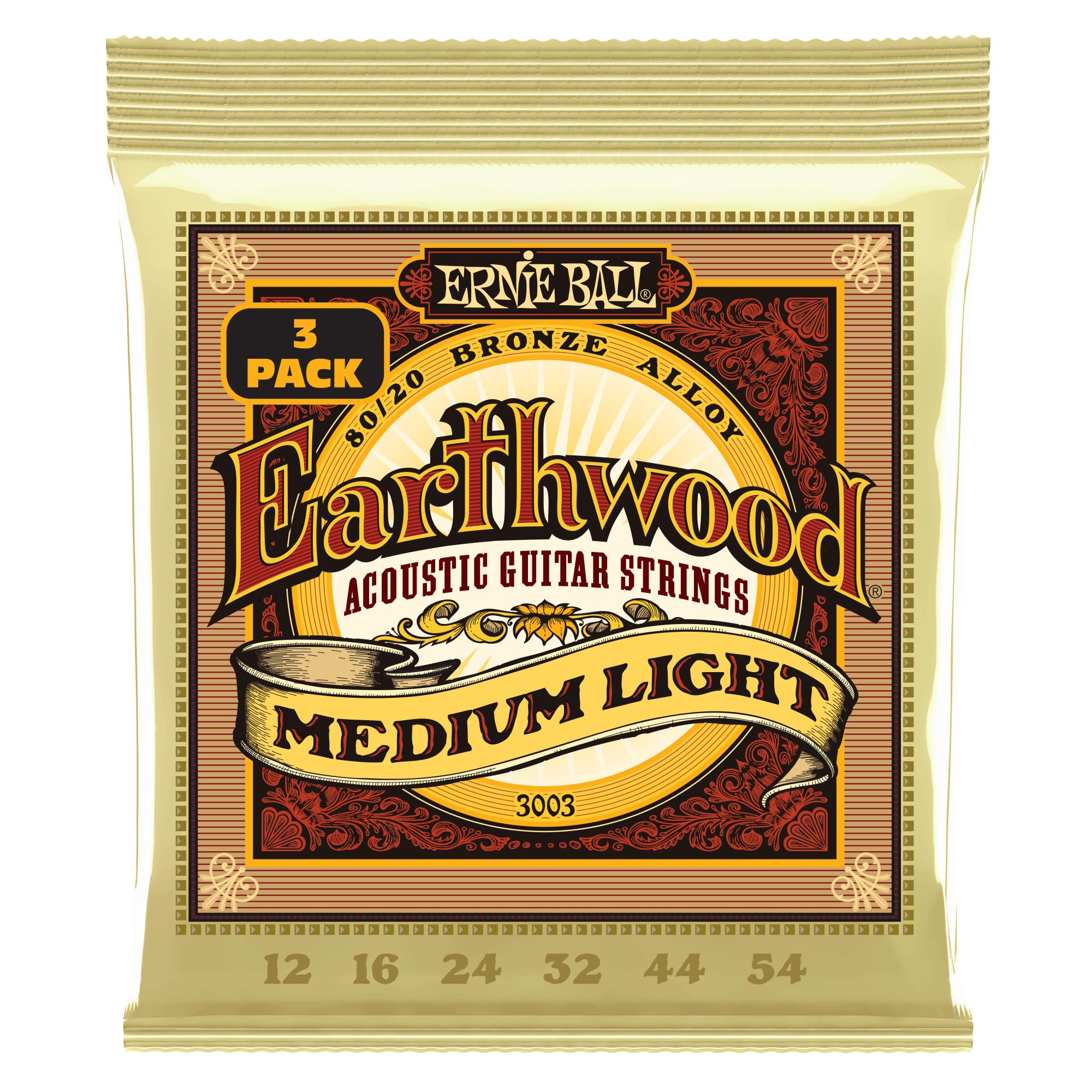 Foto 1 | Cuerdas Para Guitarra Acústica Ernie Ball Earthwood Medium Light - Venta Internacional.