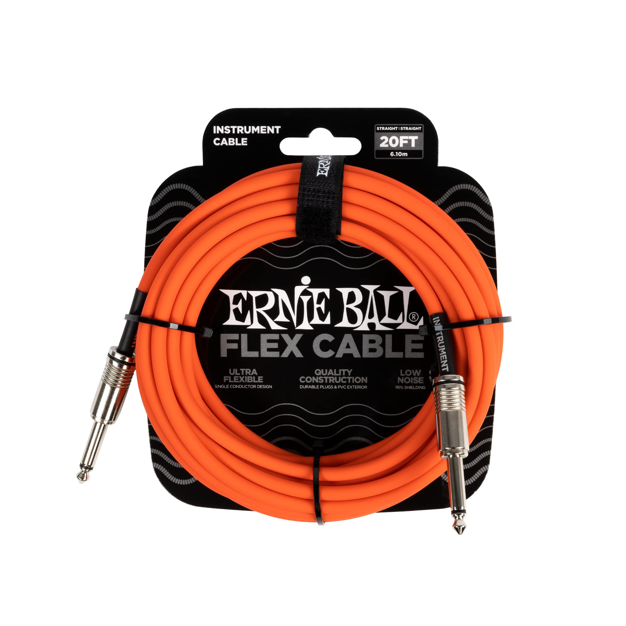Cable De Instrumentos Ernie Ball 1/4 Mono Naranja 6m - Venta Internacional.