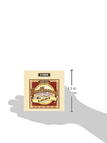 Foto 4 pulgar | Juego De 3 Cuerdas Ernie Ball Earthwood Light 80/20 Bronze Para Guitarra Acústica, Calibre 11-52 (p0 - Venta Interna