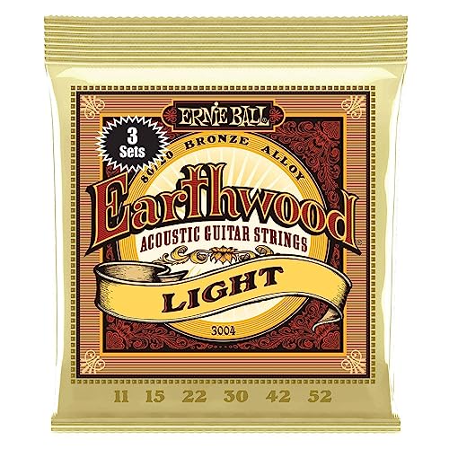 Foto 5 pulgar | Juego De 3 Cuerdas Ernie Ball Earthwood Light 80/20 Bronze Para Guitarra Acústica, Calibre 11-52 (p0 - Venta Interna